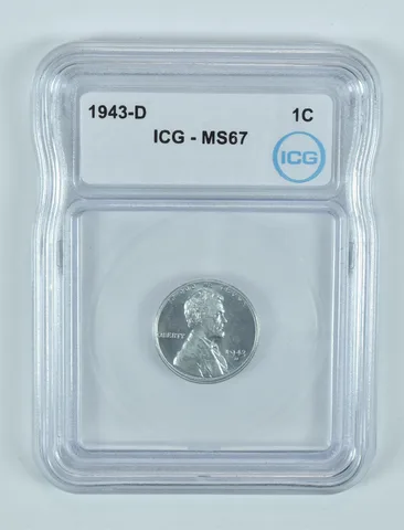 1943-D Lincoln Wheat Cent MS67 ICG