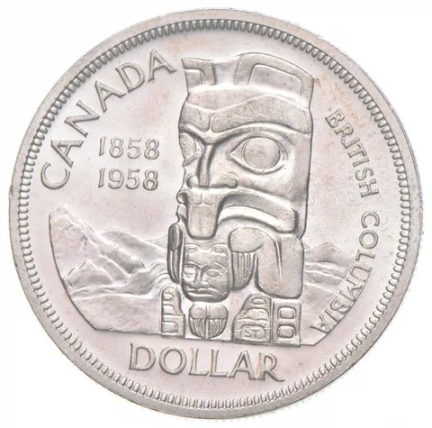 1958 Canada 80% Silver Canadian Silver Dollar