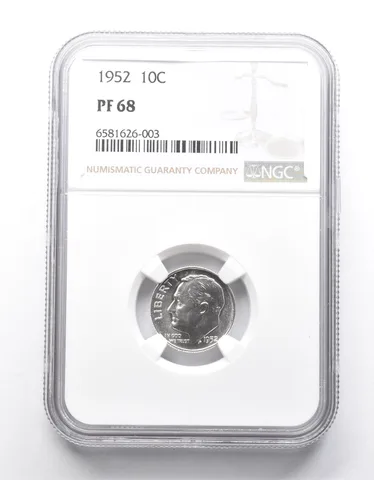 PF68 1952 Roosevelt Dime NGC *9985
