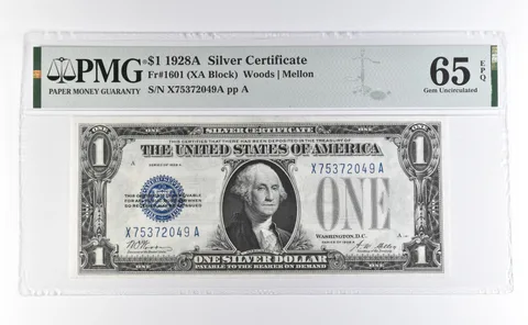 1928 A $1 Silver Certificate Fr#1601 Gem Unc 65 EPQ PMG *2752