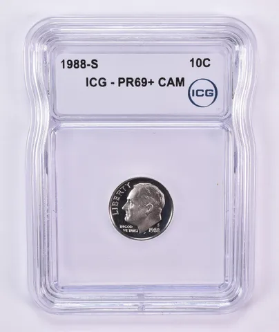 1988-S Roosevelt Dime PR69+ CAM ICG