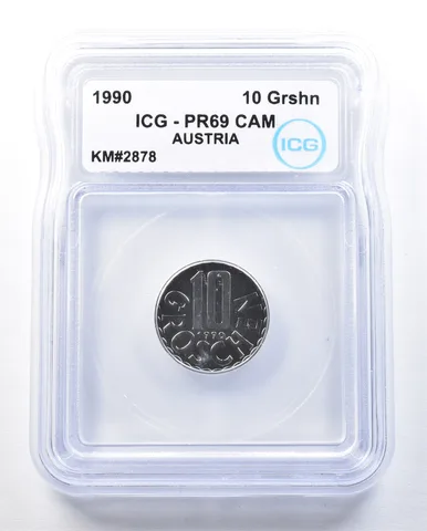 1990 Austria 10 Groschen KM#2878 PR69 CAM ICG *8990