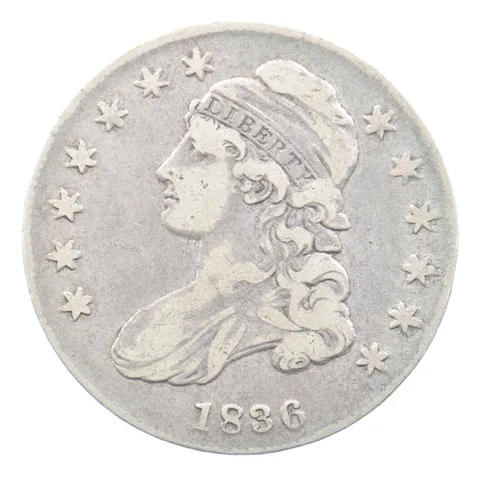 1836 Capped Bust Half Dollar O-106B R4 *5043
