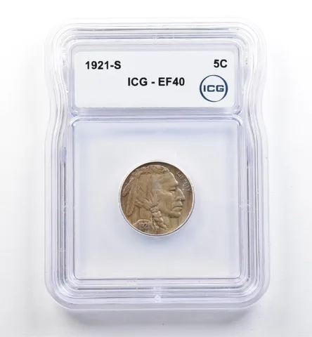 1921-S Indian Head Buffalo Nickel EF40 ICG *9938