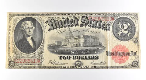 1917 $2 Legal Tender Large Note Red Seal *2645