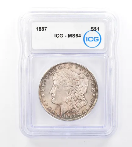 1887 Morgan Silver Dollar MS64 ICG Beautiful Tone *1726