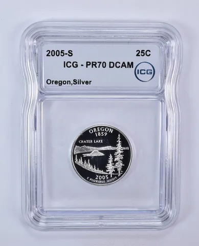 2005-S Washington State Quarter Silver Oregon PR70 DCAM ICG