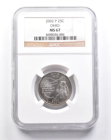 MS67 2002-P Washington State Quarter Ohio NGC a6312