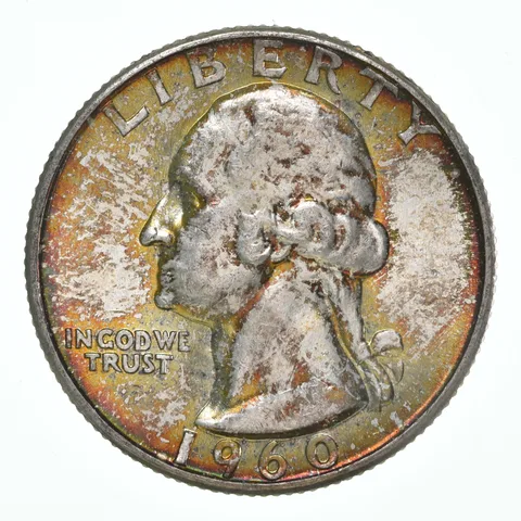 1960 Washington Quarter Insane TONE - Great Colors a5313