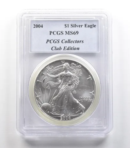 2004 American Silver Eagle Collectors Club Edition MS69 PCGS *4221