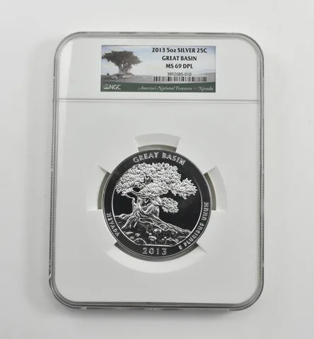 2013 5 Oz Silver Quarter America The Beautiful Great Basin MS69 DPL NGC *1566