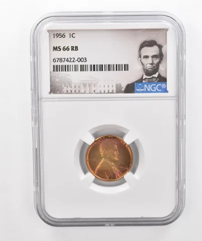 1956 Lincoln Wheat Cent MS66 RB NGC Beautiful Tone *2961