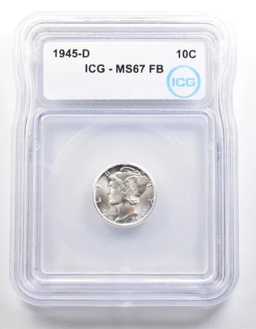 1945-D Mercury Dime MS67 FB ICG *4028