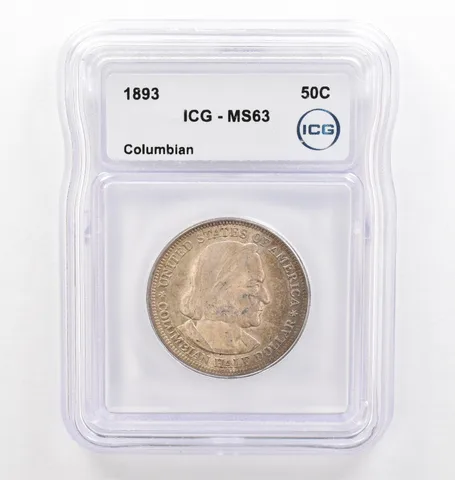 1893 Columbian Exposition Half Dollar MS63 ICG Beautiful Tone *0244