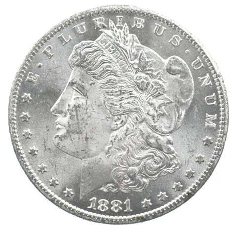 1881-CC Morgan Silver Dollar VAM 5 CC Tilt Left *4850