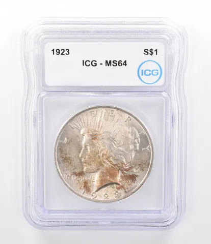 1923 Peace Silver Dollar MS64 ICG Beautiful Tone *9784