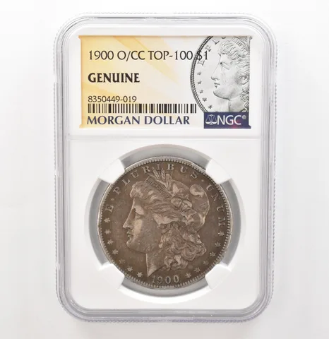 1900-O/CC Morgan Silver Dollar Top 100 Genuine NGC Beautiful Tone *3932