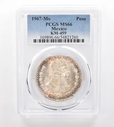 1967 Mo Mexico Peso KM-459 MS66 PCGS Beautiful Tone *7503