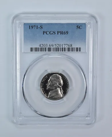 1971-S Jefferson Nickel PR69 PCGS Blue Label