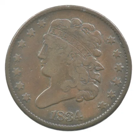 1834 Classic Head Half Cent *4302