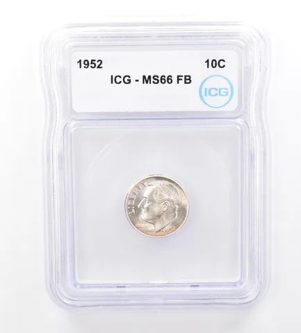 1952 Roosevelt Dime MS66 FB ICG Beautiful Tone a1587