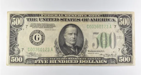 1934-A $500 Chicago, IL Federal Reserve Note Green Seal a2885