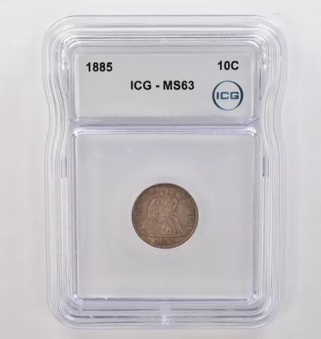 1885 Seated Liberty Dime MS63 ICG Beautiful Tone *4175