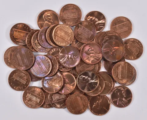 (50) SMS PL 1966 Lincoln Memorial Cents - ROLL of 50 Coins