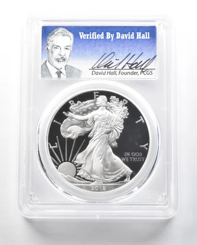2018-S American Silver Eagle Philadelphia ANA FDOI Hall PR70 DCAM PCGS *0475
