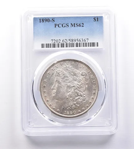1890-S Morgan Silver Dollar MS62 PCGS a9203