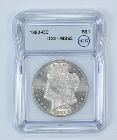 1882-CC Morgan Silver Dollar MS63 ICG