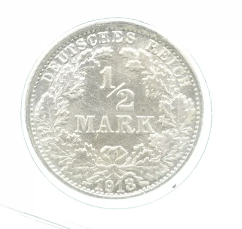 1918 F Germany Half Mark Gem Unc a0163