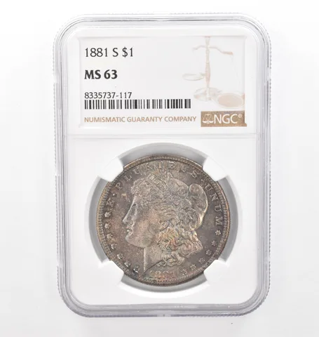 1881-S Morgan Silver Dollar MS63 NGC Beautiful Tone *2064