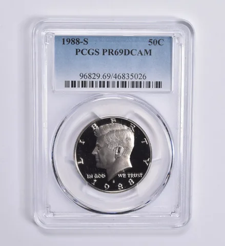 1988-S Kennedy Half Dollar 50c PR69 DCAM PCGS Blue Lbl
