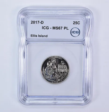 2017-D Washington Quarter ATB Ellis Island MS67 PL ICG