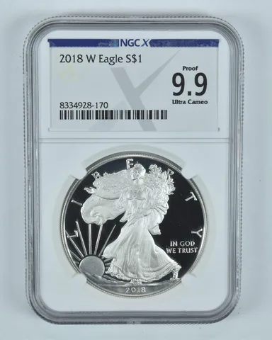 2018-W American Silver Eagle Proof 9.9 NGC X NGCX