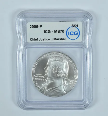 2005-P John Marshall Commemorative Silver Dollar MS70 ICG