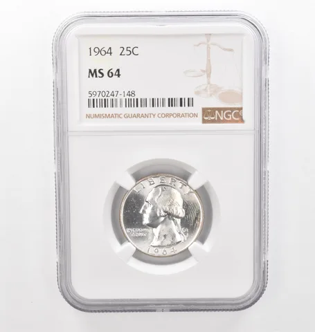 1964 Washington Quarter MS64 NGC Beautiful Tone Reverse *2244