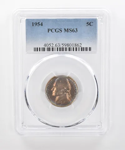 1954 Jefferson Nickel MS63 PCGS Beautiful Tone *1585