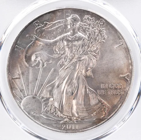 2011 American Silver Eagle MS67 PCGS Beautiful Tone *1360