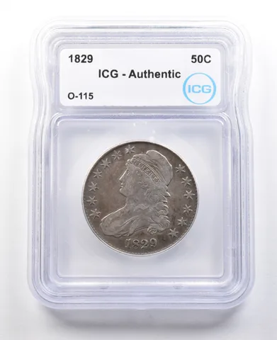 1829 Capped Bust Half Dollar O-115 Authentic ICG *2960