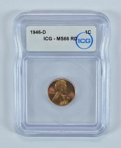 1946-D Lincoln Wheat Cent MS66 RD ICG