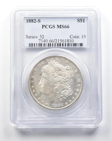 1882-S Morgan Silver Dollar MS66 PCGS a8394