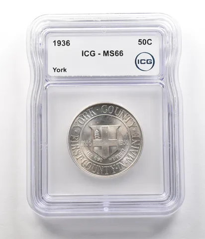 1936 York Commemorative Half Dollar MS66 ICG *6789