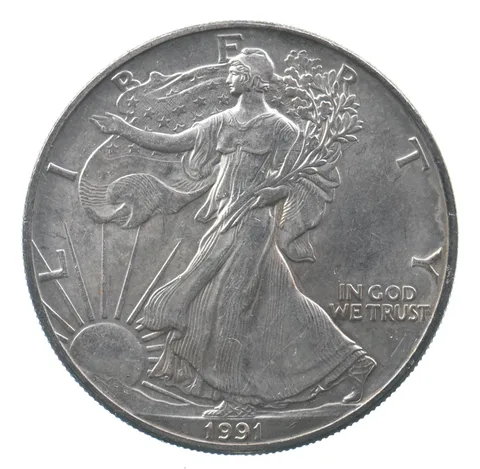 Better Date 1991 American Silver Eagle 1 Troy Oz .999 Fine Silver *608