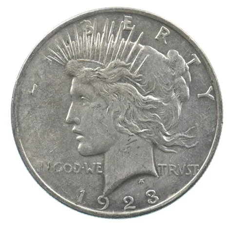 Early - 1923 Peace Silver Dollar - 90% US Coin *478