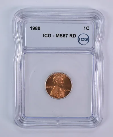 1980 Lincoln Memorial Cent MS67 RD ICG