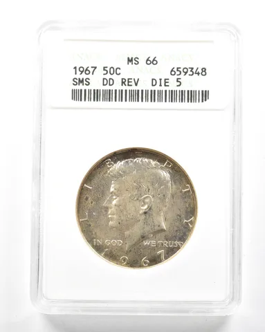 1967 Kennedy Half Dollar SMS DDR Die 5 MS66 ANACS *2079