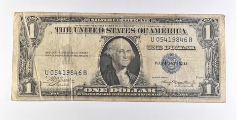 1935 A $1 Silver Certificate Gutter Fold Error *7261