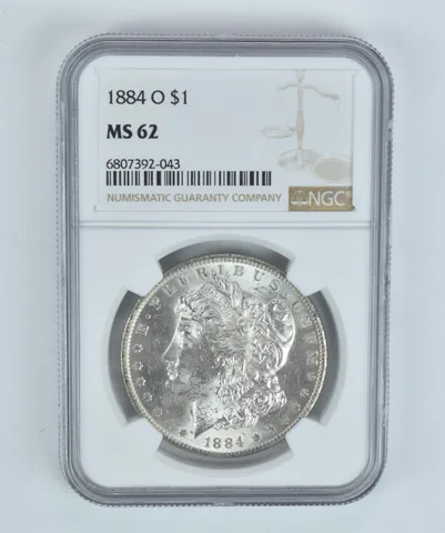 MS62 1884-O Morgan Silver Dollar NGC Beautifully Toned *2218